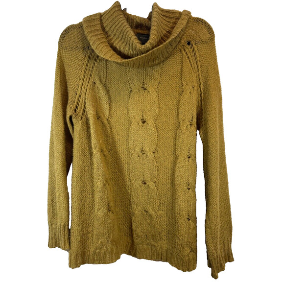 Wooden Ships Sweaters - WOODEN SHIPS Turtleneck Sweater Size S/M Wool Mohair Tan Lagenlook Casual. D46